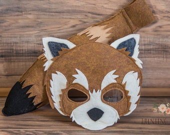 Dash the Red Panda Mask and Tail