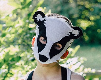 Baylor the Badger Felt Mask for Pretend Play or Costume