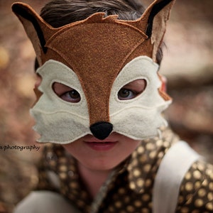 Xander Fox Felt Mask and Tail Costume for pretend play, dress up image 4