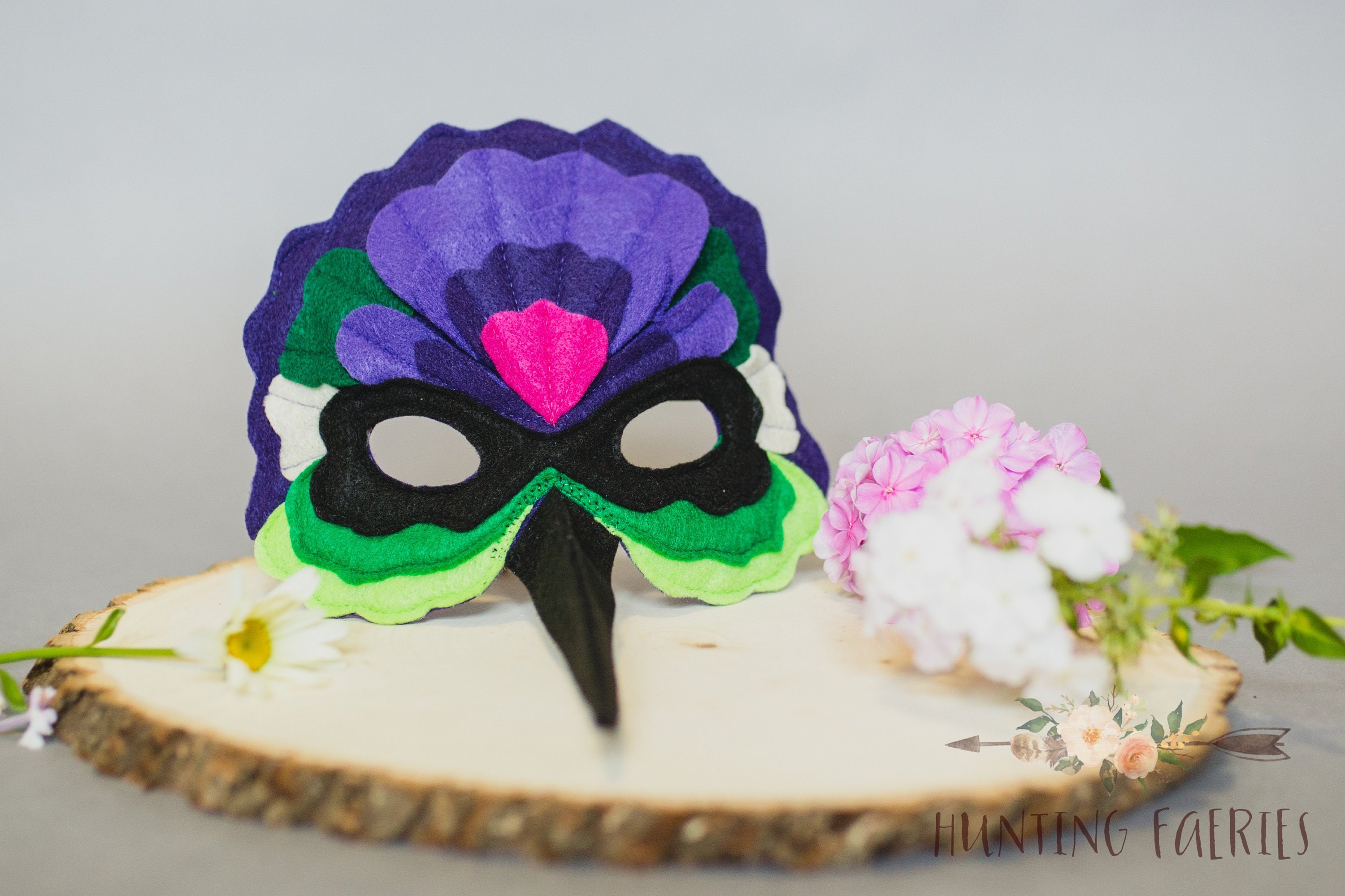 Hendrix The Hummingbird Felt Mask Etsy