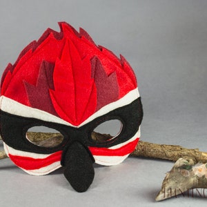 Carpenter the Pileated Woodpecker Felt Mask