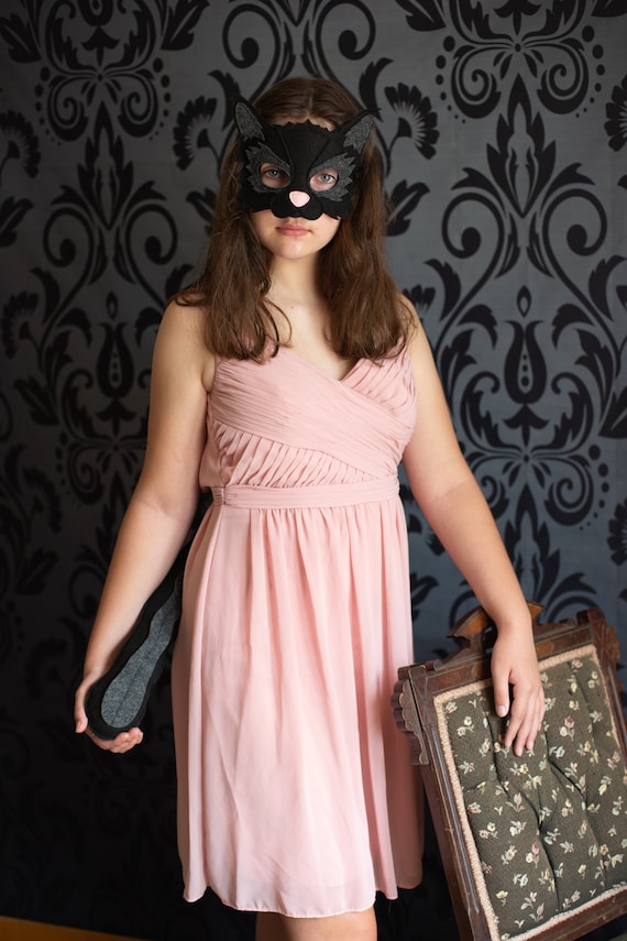 Midnight the Black Cat Mask and Tail Costume