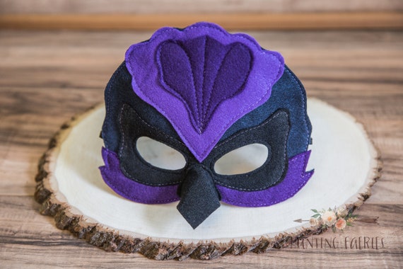 Iris the Purple Martin Bird Felt Mask