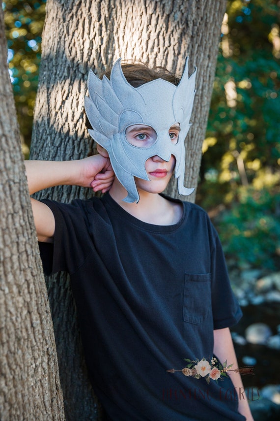 Winged Helmet Mask for Pretend Play or Costume