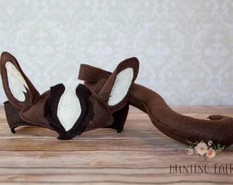 Lacy the Brown Brown Dog Ears Headpiece and Tail