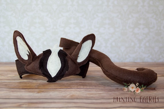 Lacy the Brown Brown Dog Ears Headpiece and Tail