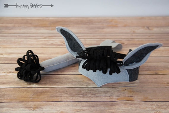 Bernie the Donkey Costume Ears Crown and Tail