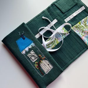 Roll-Up Knitting needle organizer - Crochet or DPN Holder - Gift for knitter - Knitting Tool Storage - Gift Birthday Christmas