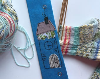 Handmade DPN Holder, Linen Organizer for Double Pointed Needles, Sock Knitting Tool Storage