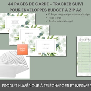 44 „Plant Elegance“-Deckblätter für A6-Budget-Umschläge – Digitaler Download