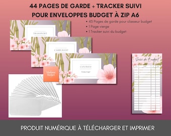 44 Pages de Gardes Bambou pour Enveloppes Budget A6 - Téléchargement Numérique