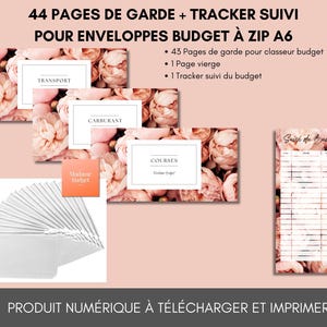 44 Peony Cover Pages for A6 Budget Envelopes - Digital Download