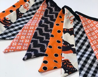 Halloweeen Fabric Banner, Halloween Decor, fabric Bunting banner
