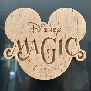 Personalized Disney Cruise Door Magnet | Wooden Cruise Magnet | Custom Disney Vacation Keepsake | Cruise Door Decor
