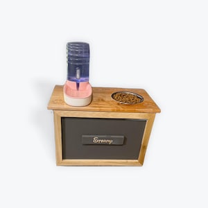 Elevated Dog Feeding Stand with Storage – Customizable Pet Feeder