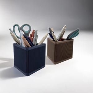 Triangle Shaped Pen Holder | Triangle Desk Organizer | Modern Triangle Holder | Triangle Office Decor | Geometric Storage - USA Dispatch