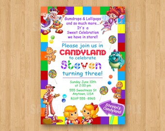 Candyland Invitation Etsy