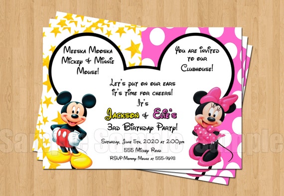 Fete D Anniversaire De Mickey Minnie Mouse Jumeaux Etsy Fete D Anniversaire De Mickey Minnie Mouse Jumeaux Etsy