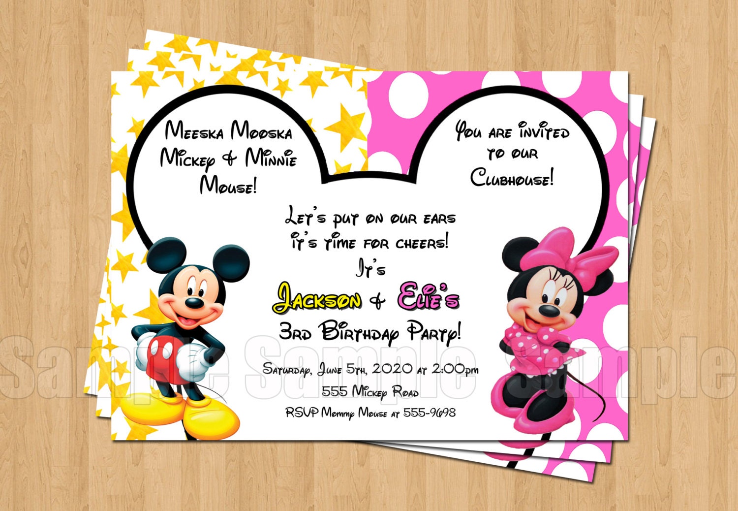 Fete D Anniversaire De Mickey Minnie Mouse Jumeaux Etsy France