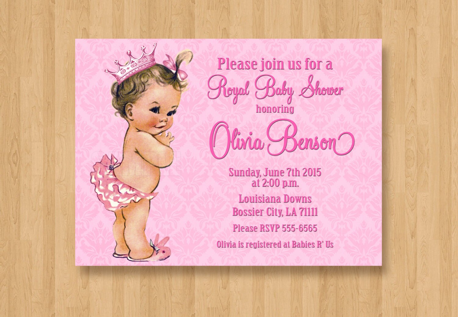Princess 1st Birthday Invitation,Princess First Birthday Invitation
