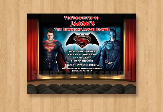 Batman Vs Superman Super Hero Cool Birthday Party Etsy Batman Vs Superman Super Hero Cool Birthday Party Etsy