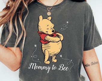 Comfort Colors® Disney Pregnancy T-shirt, Mommy To Bee, Winnie The Pooh Maternity Shirt, Expecting Mom Gifts, Disney Funny Pregnant Mom Tee