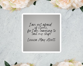 Louisa May Alcott Bubble-free stickers