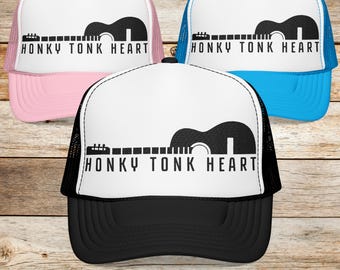 Country Music Trucker Hat Music Lover Gift, Embroidered Nashville Ball Cap for Country Concert, Western Cowgirl Trucker Hat for women