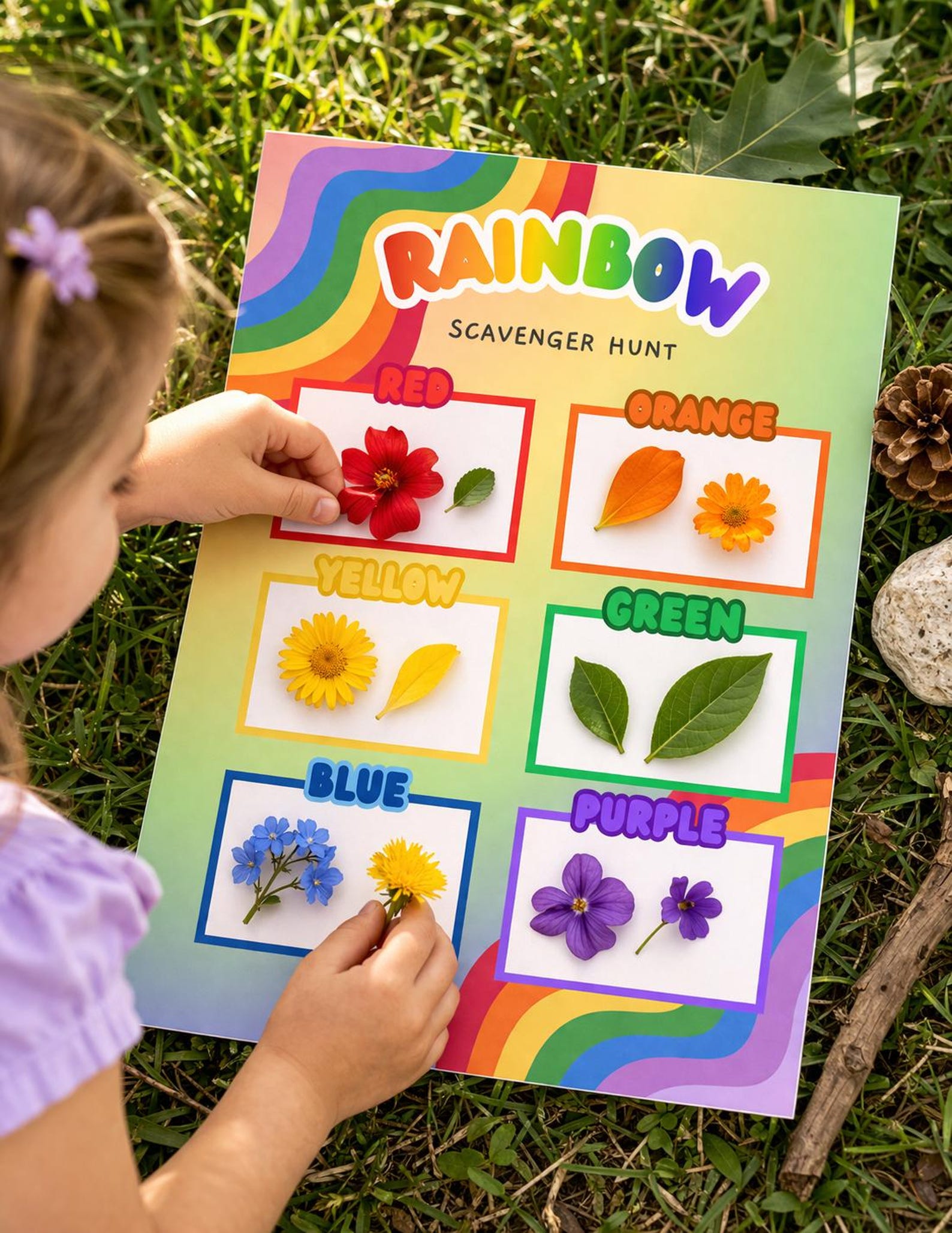 Rainbow Scavenger Hunt Printable for Kids - Instant Download - Etsy