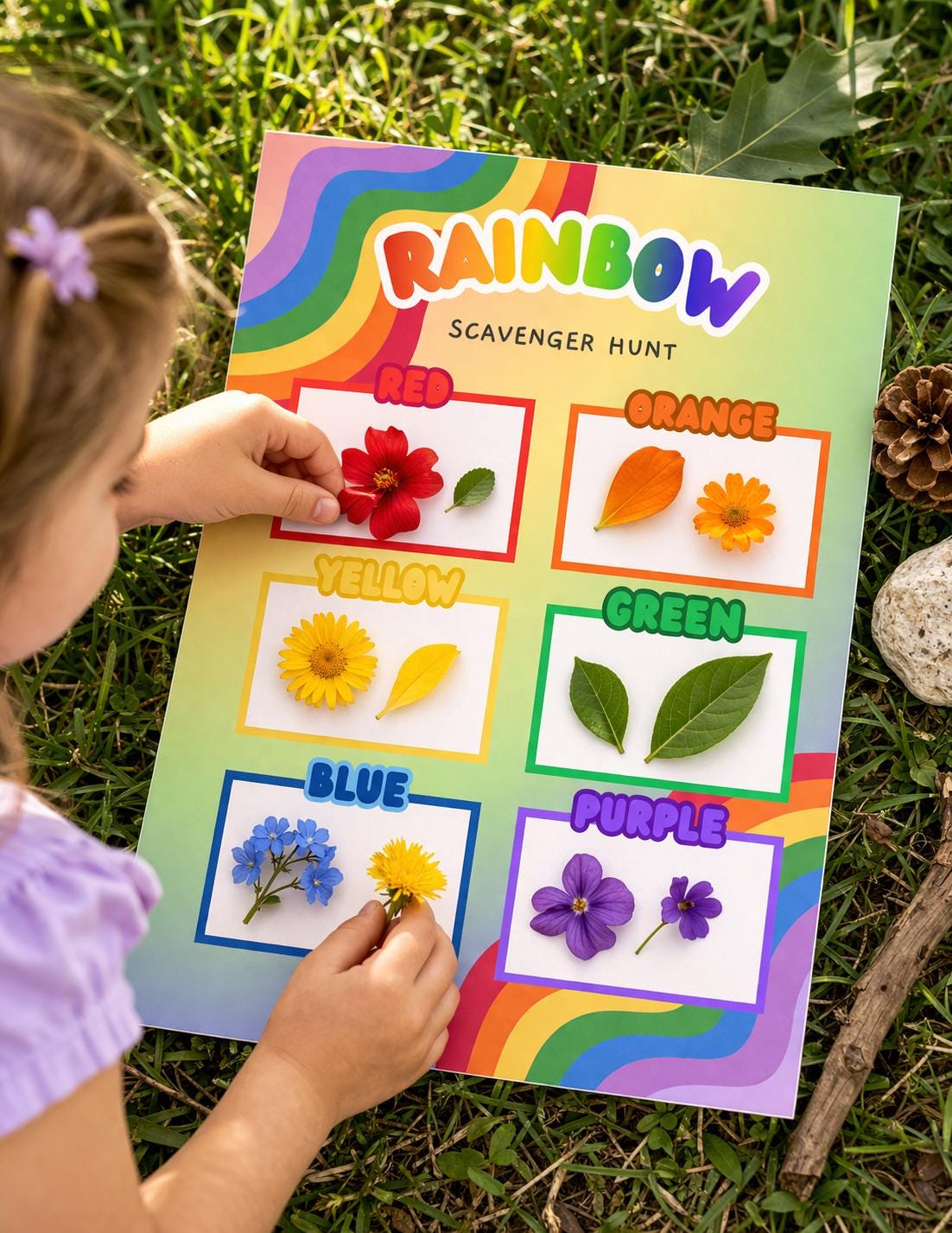 Rainbow Scavenger Hunt Printable for Kids - Instant Download - Etsy