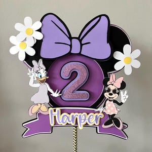 Custom Minnie & Daisy Cake Topper