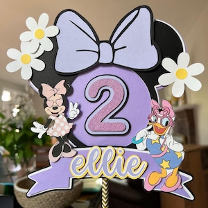 Custom Minnie & Daisy Cake Topper