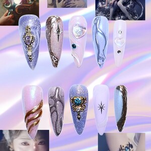 Accendio | IVE K-Pop Nails | Custom Shapes & Lengths | Premium Handmade Reusable Gel Press On Nails | Instant Gel Manicure