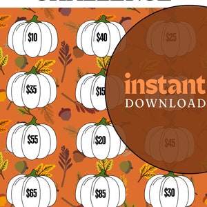 500 Low Budget Savings Challenge | Fun & Festive Fall Printables | Fun Budgeting Tools | Festive Budgeting Tools | Pumpkin Printable