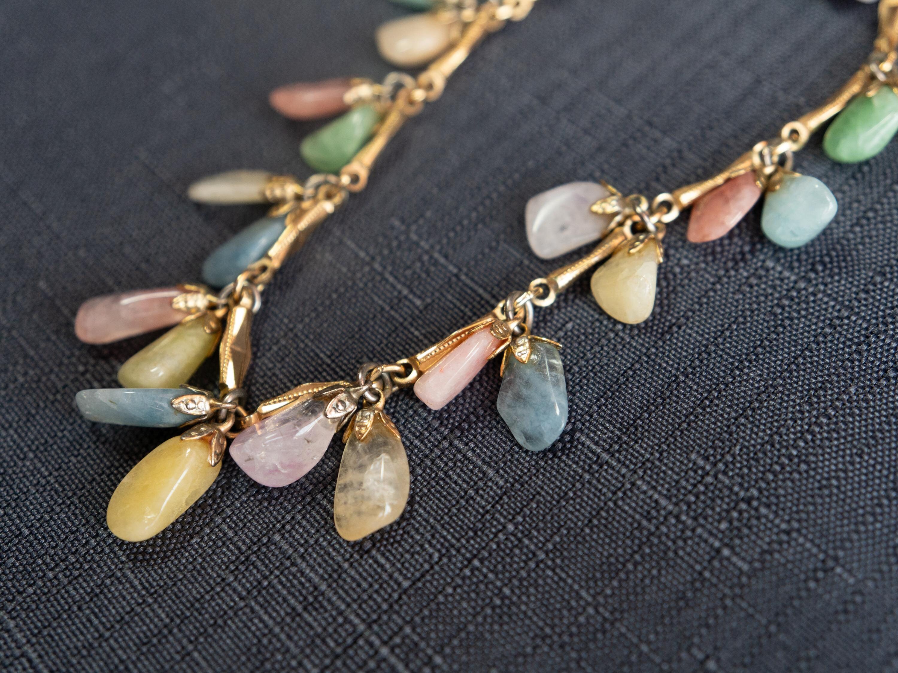 Stone Libra Opal Necklace Libra Hough Opal Rose Colored Stone