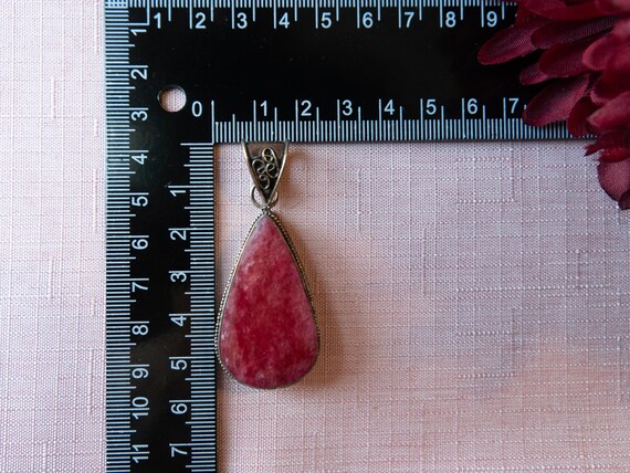 Natural Large Cherry Red Ruby Sterling Silver Orn… - image 8