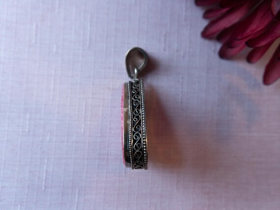 Natural Large Cherry Red Ruby Sterling Silver Orn… - image 5