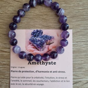 Amethyst natural stone bracelet
