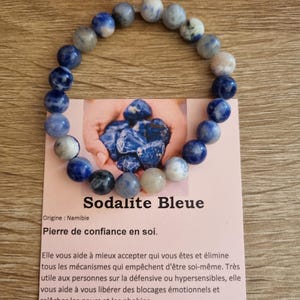 Blue Sodalite natural stone bracelet