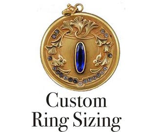 Custom Ring Sizing: Sterling Silver, Gold (Up to 2 Sizes)