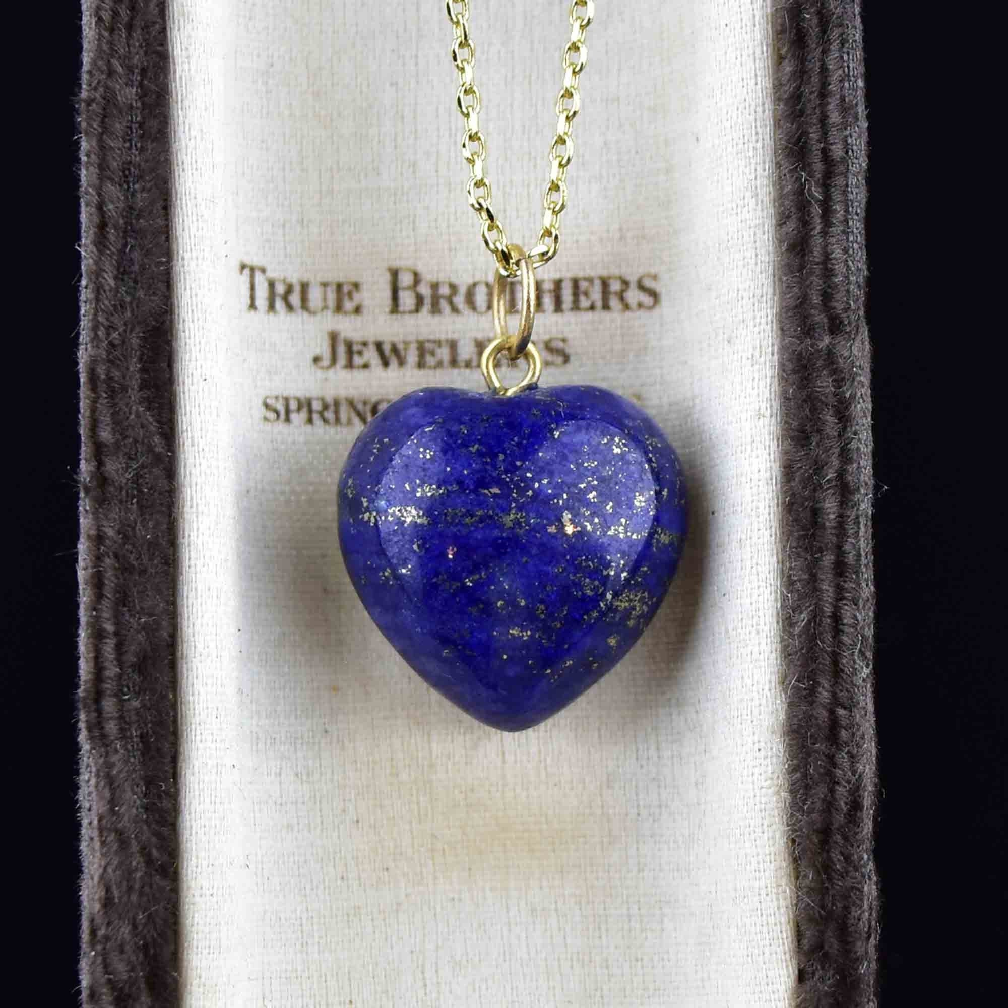 Lapis on sale heart necklace