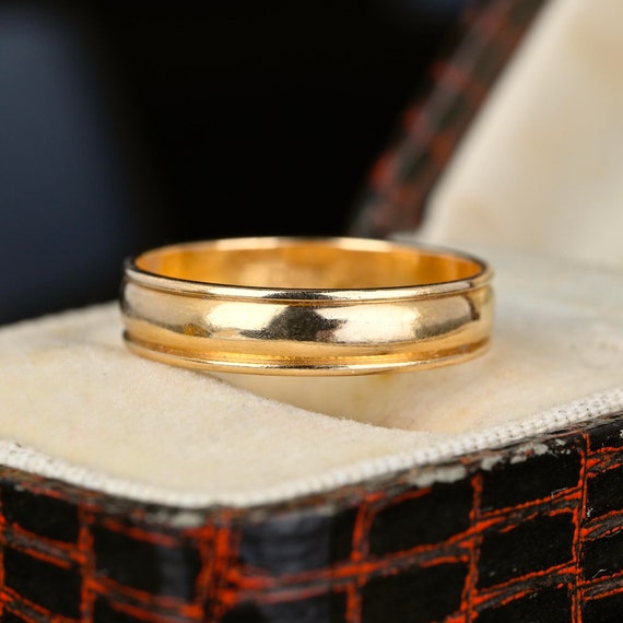 Vintage 14K Gold Wedding Band Ring, Eternity Band… - image 5