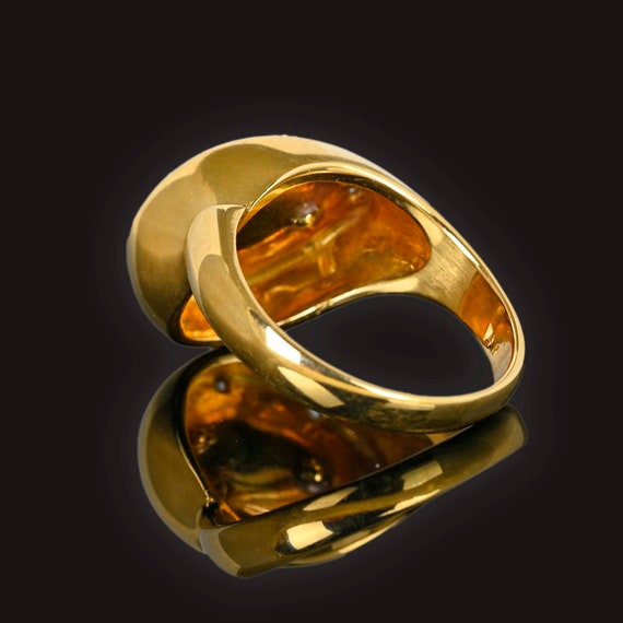 Diamond Star Sapphire Ring, 14K Gold Natural Blue… - image 7