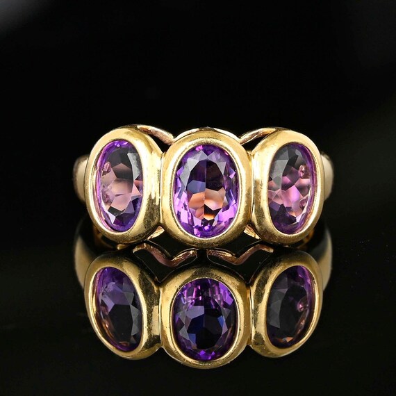 Vintage 14k gold amethyst ring deals