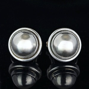 Vintage Georg Jensen Sterling Silver Ball Earrings: Danish Retro Design