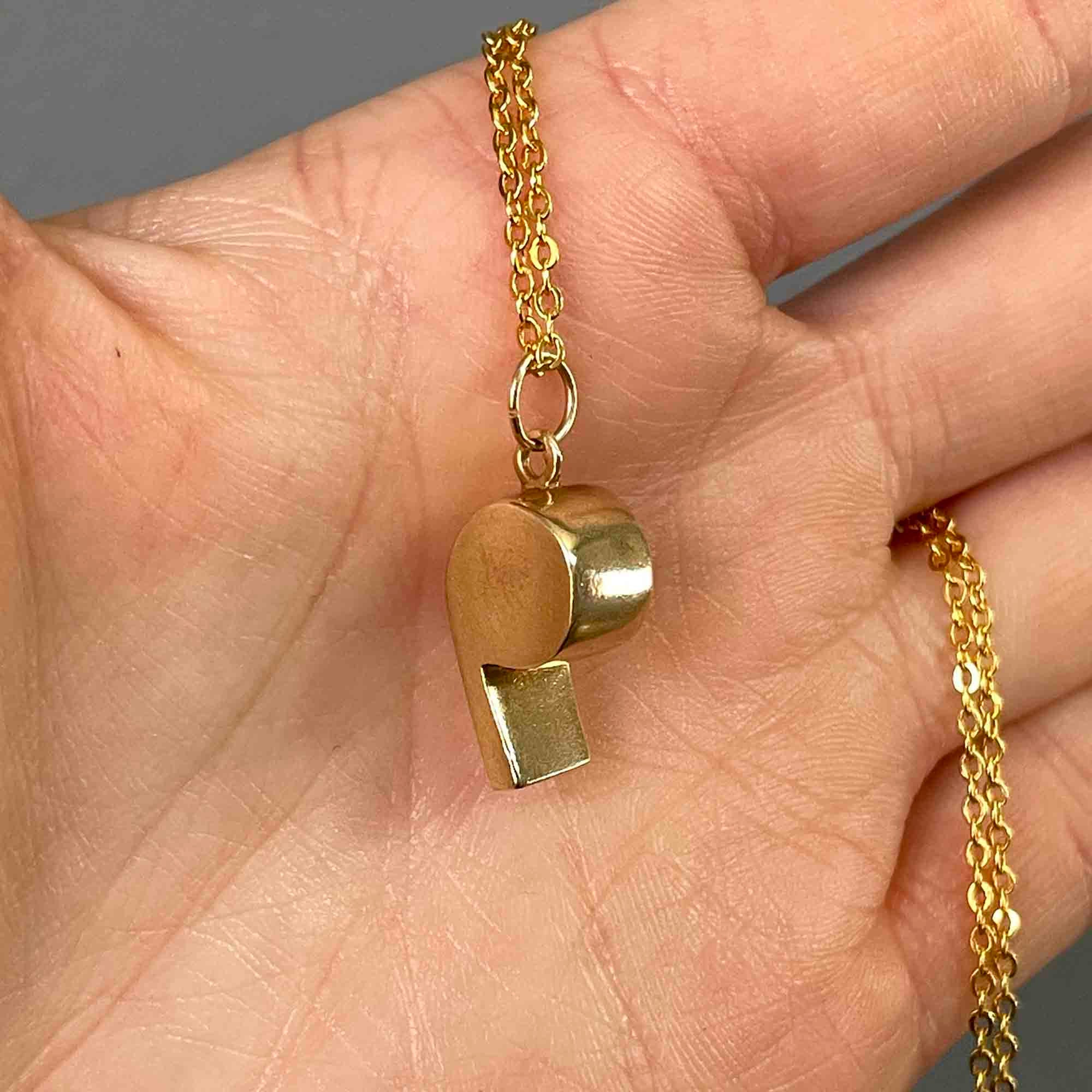 Gold whistle pendant outlet