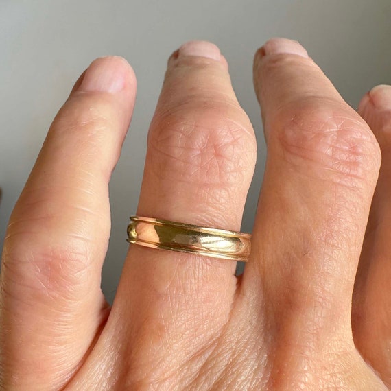 Vintage 14K Gold Wedding Band Ring, Eternity Band… - image 6