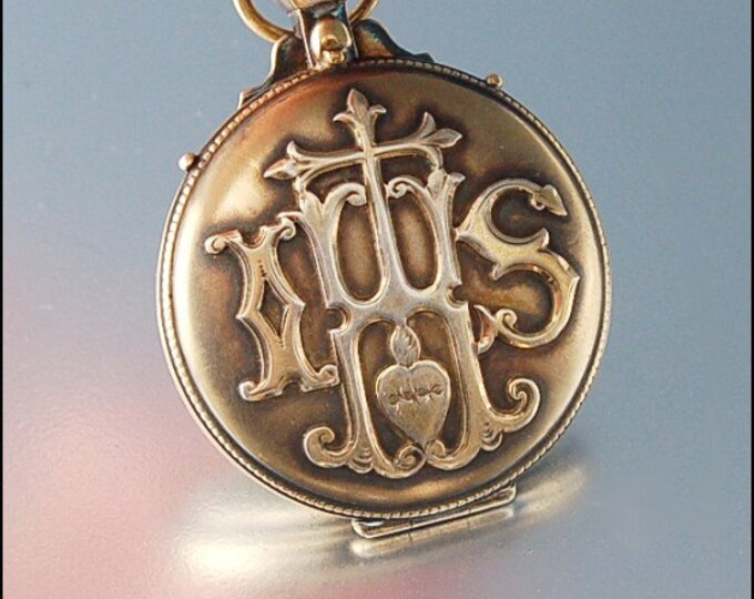 Antique Reliquary Pyx Gold Sterling Silver Locket Large - Etsy