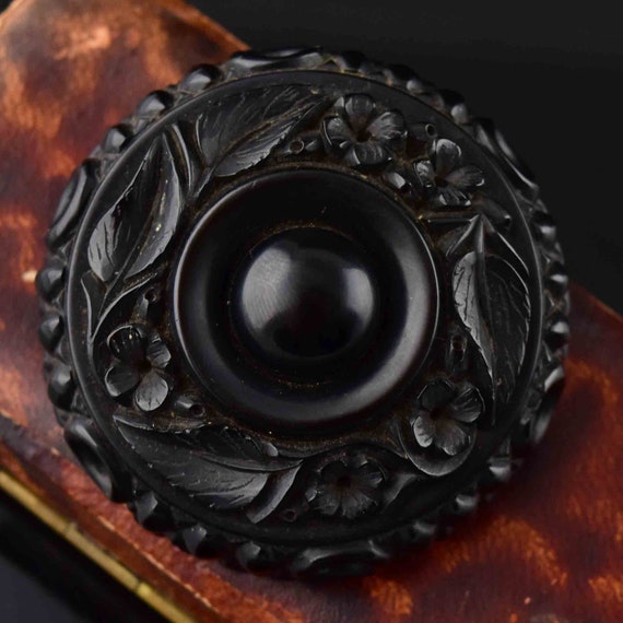 Victorian Carved Whitby Jet Brooch Victorian Forget Me Not Mourning Pin Mourning Jewelry Black Carved Brooch Vintage Jewelry Etsy