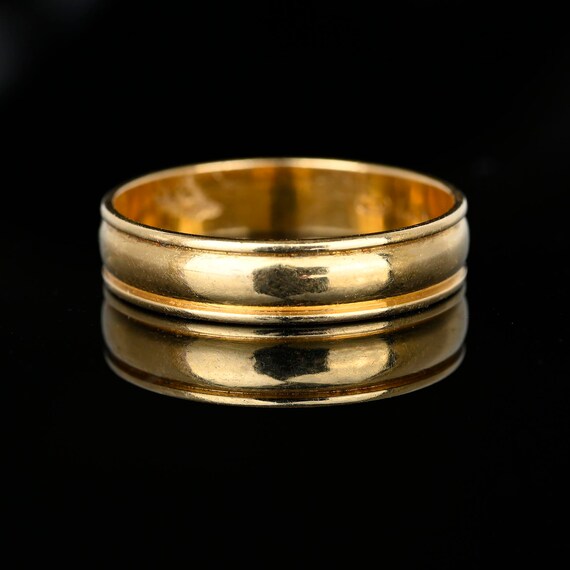 Vintage 14K Gold Wedding Band Ring, Eternity Band… - image 4
